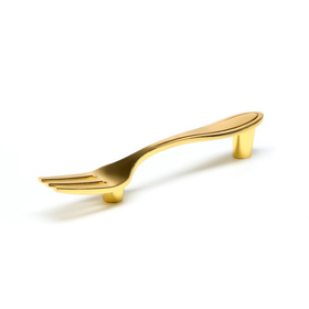 Ручка скоба "Вилка" CAPPIO, м/о 76  мм, цвет золото