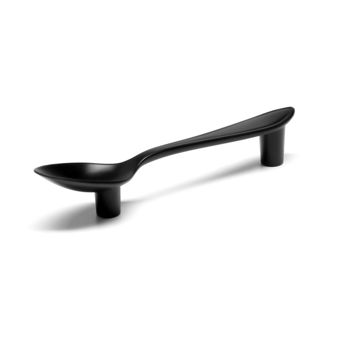 Ручка-скоба CAPPIO RSC002 «Ложка», м/о 76 мм, цвет черный