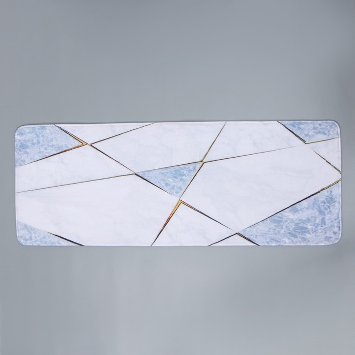 Коврик для ванной и туалета Доляна «Мрамор», 45×120 см - Фото 1