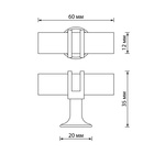 Ручка-кнопка CAPPIO, d=12 мм, цвет черный с золотом - фото 25268862