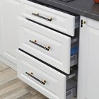 Ручка скоба CAPPIO, м/о 96  мм, d=11, цвет черный с золотом - фото 806671096