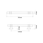Ручка скоба CAPPIO, м/о 128  мм, d=12, цвет черный с золотом - фото 807747188