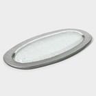 Блюдо стеклянное сервировочное Magistro «Сияние», 16×32×1,5 см, цвет серебряный - фото 4336142