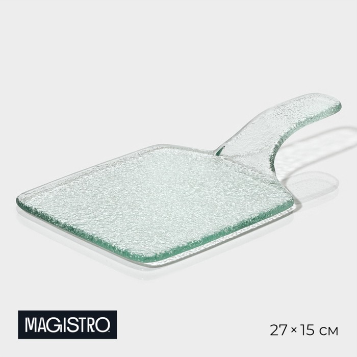 Блюдо стеклянное сервировочное Magistro «Авис», 27×15×3,5 см - Фото 1