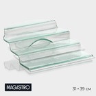 Блюдо стеклянное сервировочное Magistro «Авис», 4 ступени, 31×39×12,5 см - фото 321066653