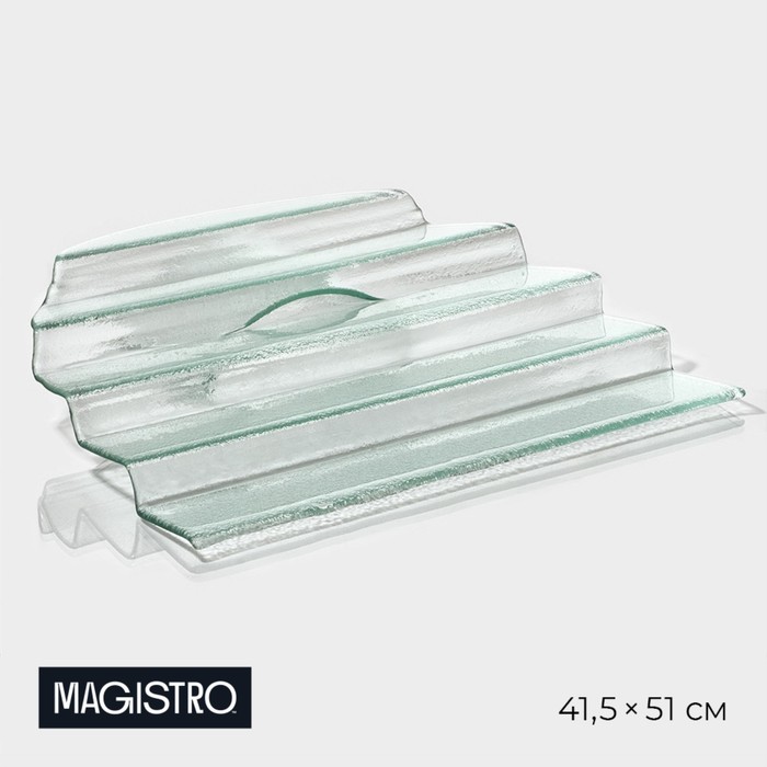 Блюдо сервировочное Magistro «Авис», 5 ступеней, 41,5×51×14,5 см, цвет прозрачный