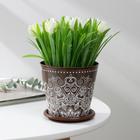 Горшок для цветов Доляна «Кракле», 800 мл, цвет коричневый - Фото 1