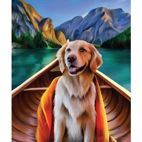 {{photo.Alt || photo.Description || 'УЦЕНКА Алмазная вышивка с частичным заполнением «Пёс в лодке» 50x60 см, холст, ёмкость'}}