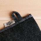 Набор банный "Мужской" портфель 5 предметов, серый, с вышивкой - Фото 11