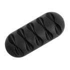 Держатель для проводов TORSO, самоклеящийся, 5 делений, 6.5×3 см, черный, пластик - Фото 2