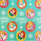 Упаковочная бумага "С Новым годом!", Принцессы 70х100 см (комплект 10 шт) - фото 34944844