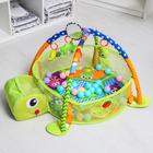 Развивающий коврик - манеж 3 в 1 «Черепаха», 68х68 см, 30 цветных шариков, 4 игрушки - Фото 1