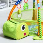 Развивающий коврик - манеж 3 в 1 «Черепаха», 68х68 см, 30 цветных шариков, 4 игрушки - Фото 3