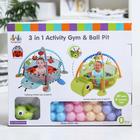 Развивающий коврик - манеж 3 в 1 «Черепаха», 68х68 см, 30 цветных шариков, 4 игрушки - Фото 9