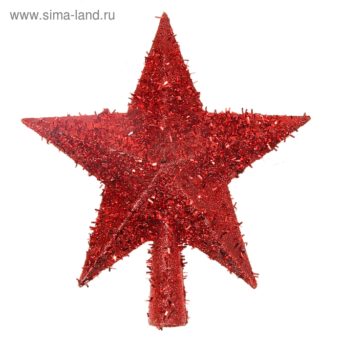 наконечник звезда 14 см красная посыпка - Фото 1