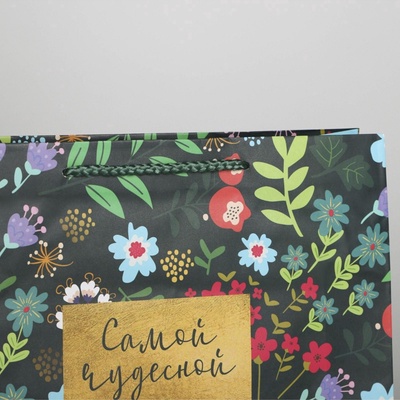 Пакет подарочный ламинированный, упаковка, Present for you, ML 25×21×8 см