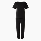 Комплект женский (футболка, брюки) MINAKU: Home comfort цвет чёрный, р-р 52 7136184