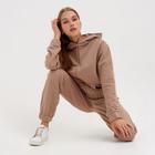 Костюм женский (толстовка, брюки) MINAKU: Casual collection цвет бежевый, размер 44 - Фото 7