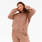 Костюм женский (толстовка, брюки) MINAKU: Casual collection цвет бежевый, размер 48 - Фото 5