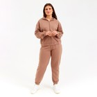 Костюм женский (толстовка, брюки) MINAKU: Casual collection цвет бежевый, размер 50 - Фото 8