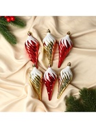 Ёлочные игрушки 6 шт. «Сосулька в снегу», 11 см, МИКС - Фото 2