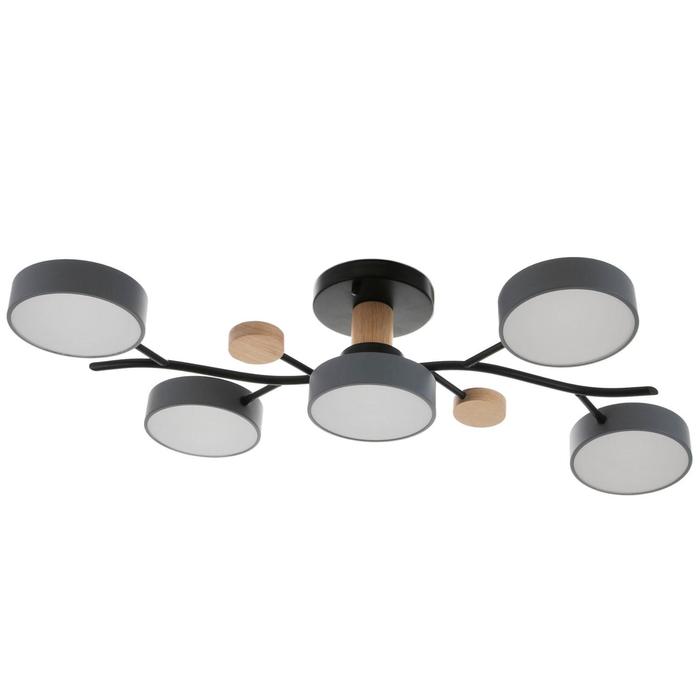 Люстра 1316/5GR LED 120Вт 3000-6000К серый 55х73х15 см