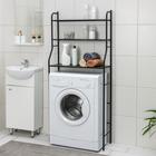 Стеллаж над стиральной машинкой, 68,5×156×26 см, чёрный - Фото 1