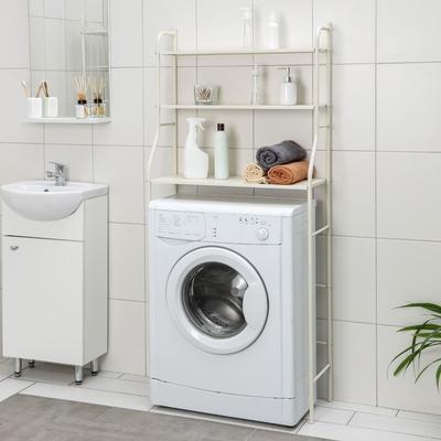 Стеллаж над стиральной машинкой, 68,5×156×26 см, бежевый