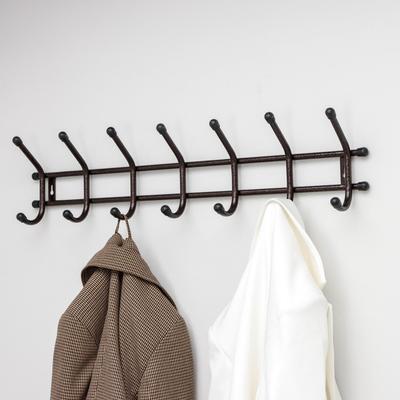 Вешалка настенная «Уют 7», 7 крючков, медный антик