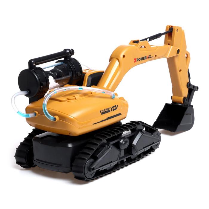 Экскаватор радиоуправляемый «Стройка», подвижный ковш, гидроаккумулятор, работает от аккумулятора 51405