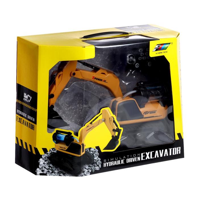 Экскаватор радиоуправляемый «Стройка», подвижный ковш, гидроаккумулятор, работает от аккумулятора 51405