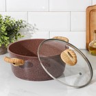 Кастрюля Доляна «Брауни», 4 л, d=20 см, h=11.5 см, антипригарное покрытие, индукция, литой алюминий, коричневая - Фото 6