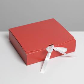 Коробка подарочная складная, упаковка, «Красная», 20 х 18 х 5 см