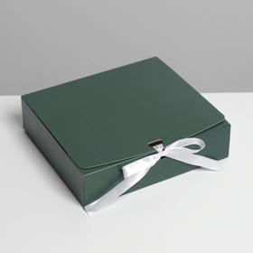 Коробка подарочная складная, упаковка, «Изумрудная», 20 х 18 х 5 см