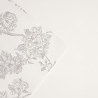 Бумага упаковочная крафт белый «Цветы» 0,68 x 8 м - Фото 3