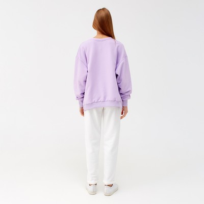 Костюм женский (свитшот, брюки) MINAKU: Casual Collection, сиреневый, размер 50