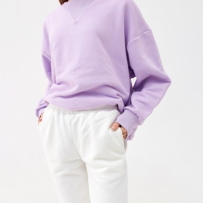 Костюм женский (свитшот, брюки) MINAKU: Casual Collection, сиреневый, размер 50