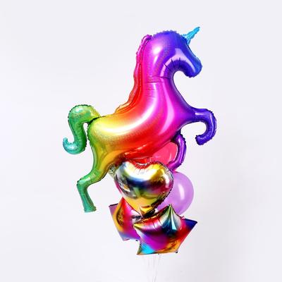 Воздушные шары, букет «Единорог радужный», набор 7 шт.