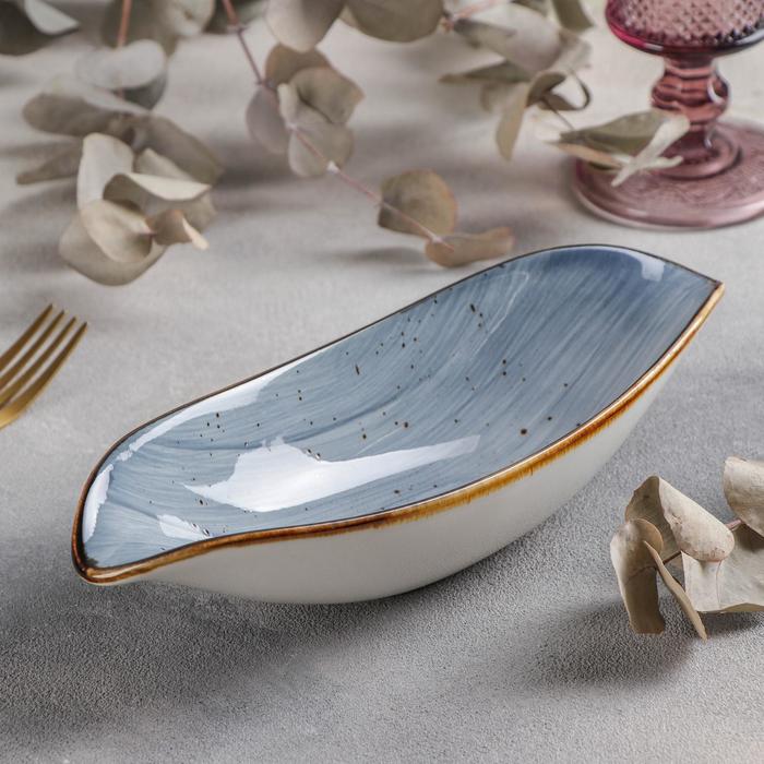 Салатник керамический «Сапфир», 24×9,5×5,5 см, цвет синий - Фото 1