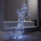 Светодиодная фигура «Снеговик» 65 × 90 × 20 см, металл, 31 В, свечение белое - фото 6486915