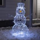Светодиодная фигура «Снеговик» 65 × 90 × 50 см, металл, 31 В, свечение белое - Фото 1