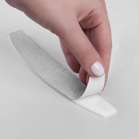 Сменные файлы для пилки, на вспененной основе, лодочка, 180 грит, 18 см, фасовка 10 шт., серые