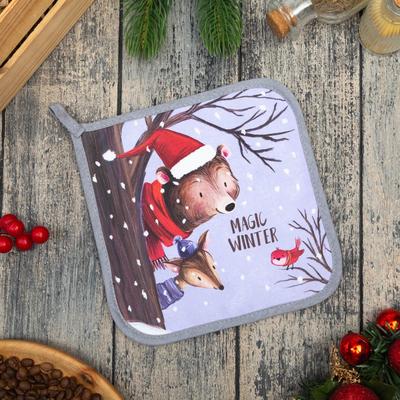 Прихватка «Magic winter» 19×19 саржа,100% х/л, ватин 250 г/м²