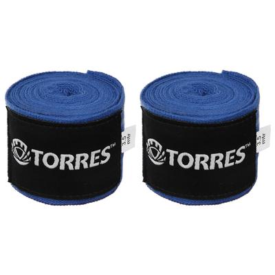 Бинт боксерский эластичный TORRES, длина 3,5 м, ширина 5,5 см, 1 пара, цвет синий