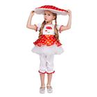 Карнавальный костюм «Мухомор», платье, панталоны, шапка, размер 116-60 - фото 9431134