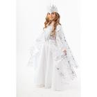 Карнавальный костюм «Снежная королева», платье, корона, размер 140-72 - фото 9431138