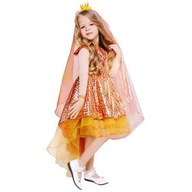 Карнавальный костюм «Золотая Рыбка», платье, ободок, р. 32, рост 128 см