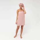 Набор для бани и ванной Этель «Вафля» полотенце 70×140 см+чалма 21×25 см, цв.розовый - Фото 10