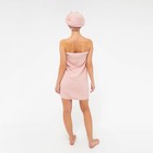 Набор для бани и ванной Этель «Вафля» полотенце 70×140 см+чалма 21×25 см, цв.розовый - Фото 13