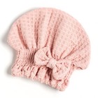 Набор для бани и ванной Этель «Вафля» полотенце 70×140 см+чалма 21×25 см, цв.розовый - Фото 7